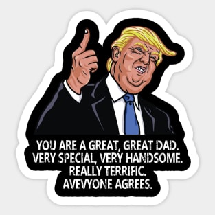 Donald trump father's day great dad Sticker